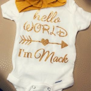 Custom made baby onesies